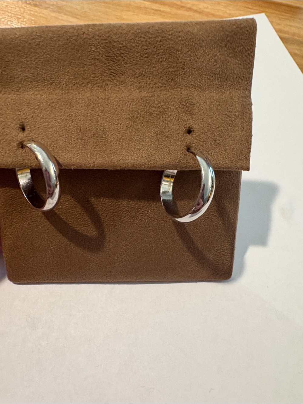 Stanley Polished Silver Hoop Earrings